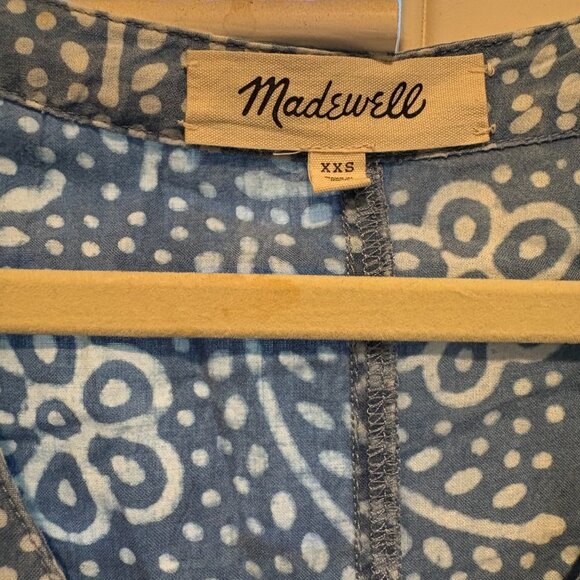 Madewell Paisley Balloon Sleeve Button-Up Minidress - Picture 3 of 5